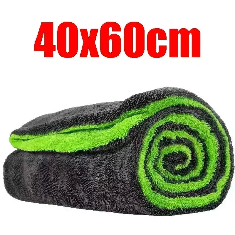Microfibre Car Drying & Detailing Towel – Blue/Grey or Green/Grey