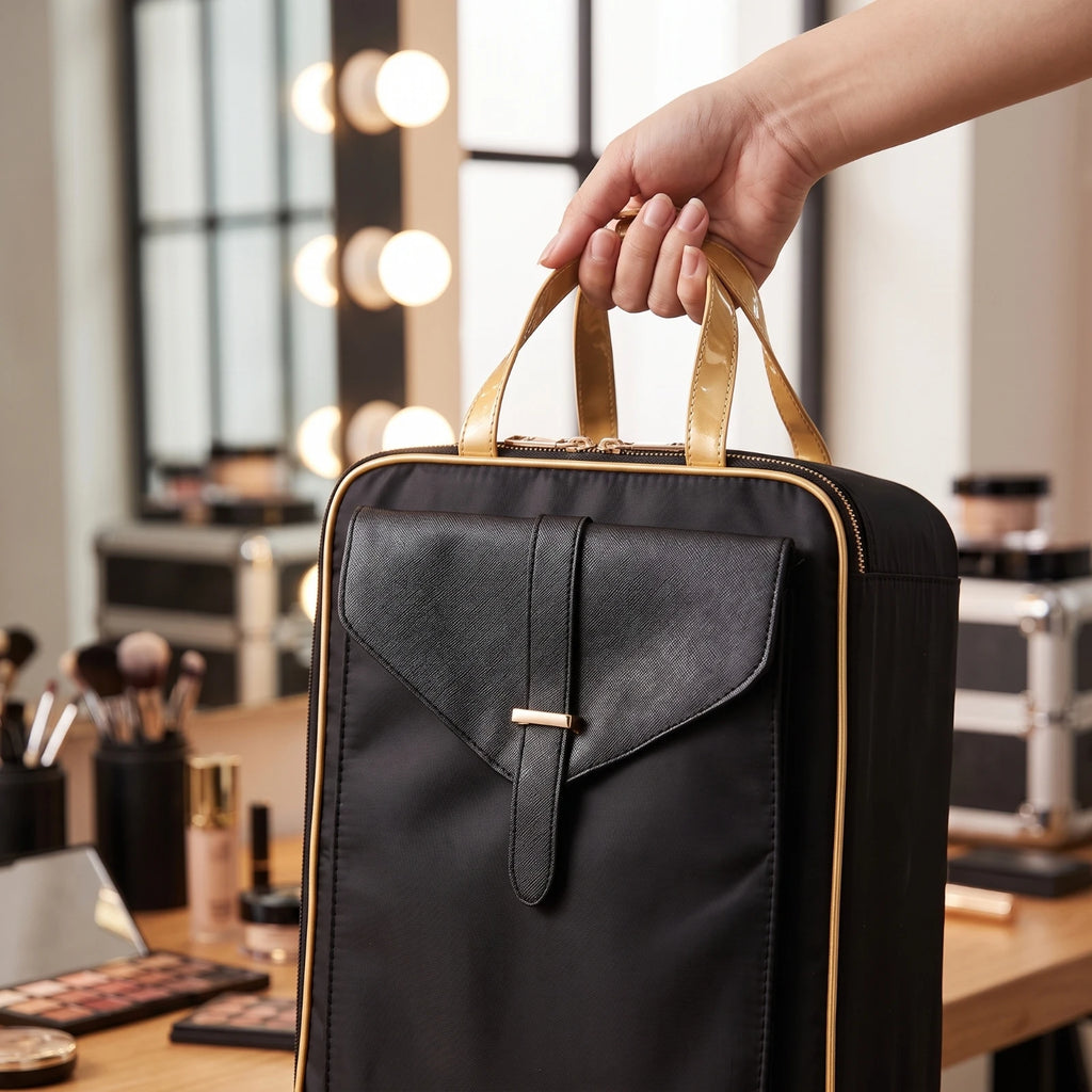 Professional Makeup Case with Adjustable Dividers