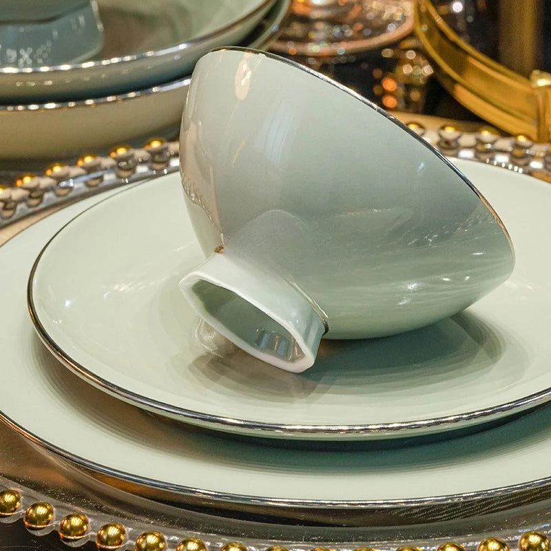 Cutlery Set Color Dish Set Household Chinese Style