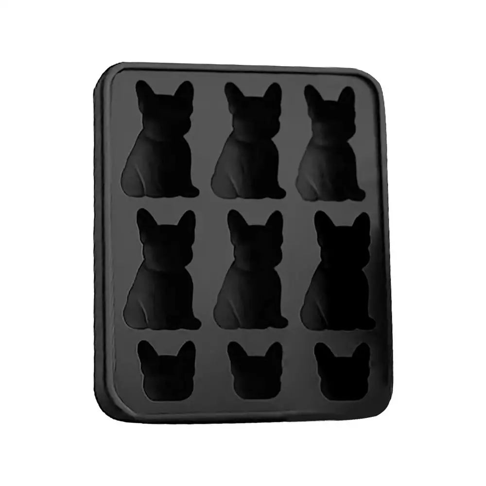 French Bulldog Silicone Ice Cube Tray - 9 Cavity Large Mould