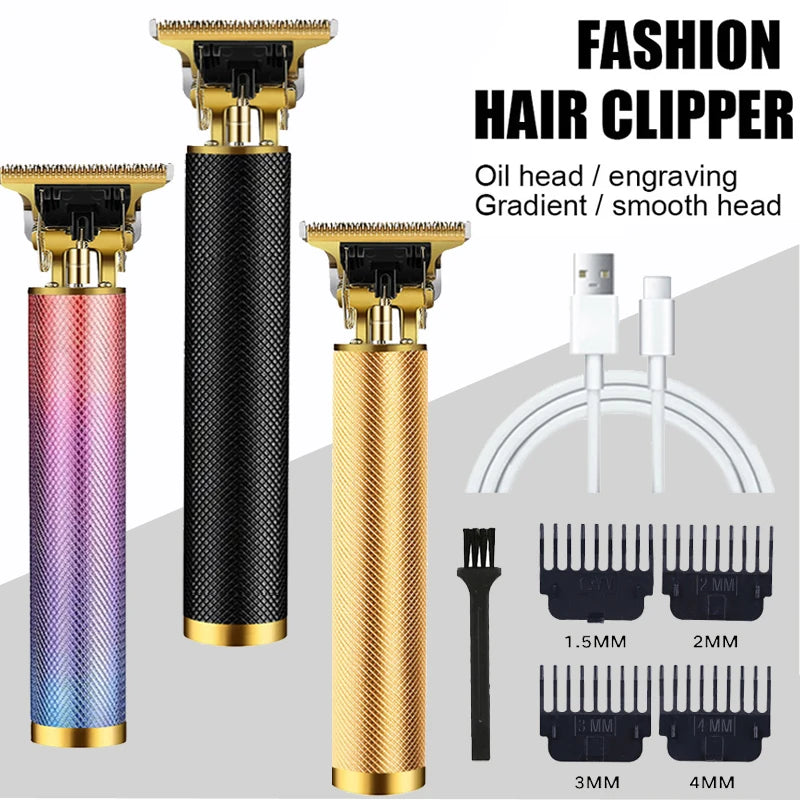 T9 Cordless Hair Trimmer with Zero-Gap T-Blade and 4 Guide Combs