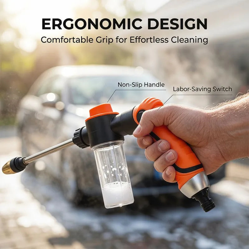 Long Wand Garden Hose Spray Nozzle for Watering and Car Washing