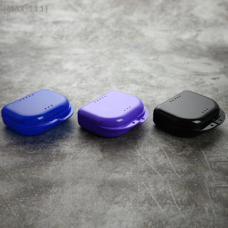 Travel Dental Case For Retainer, Mouthguard, Denture, Brace Cleaner Secure Hygienic Storage Box