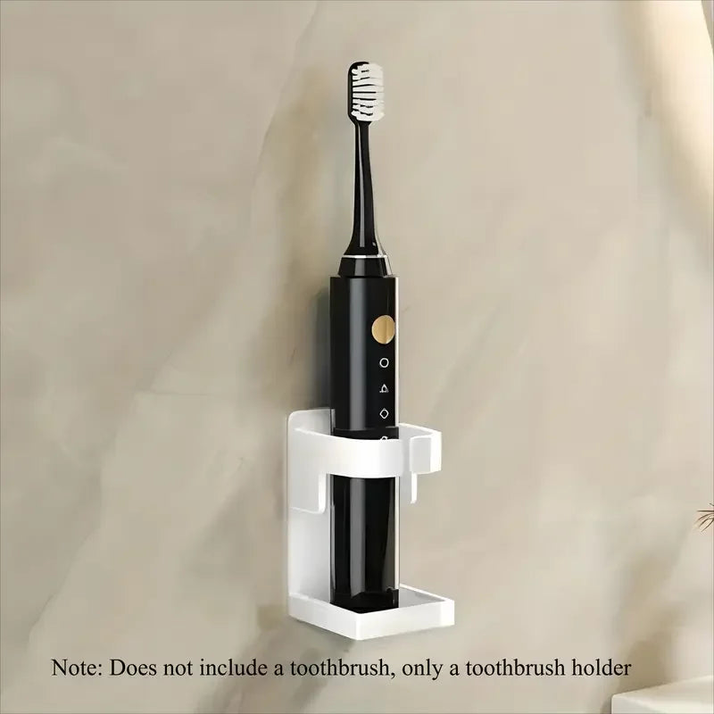 Metal Toothbrush Holder Wall-Mounted Electric Toothbrush Rack Multi-Purpose Bathtub Storage Shelf Hanger