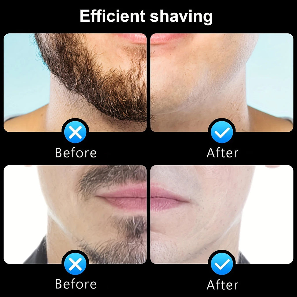Men's Mini Electric Shaver with LED Display – USB-C Rechargeable