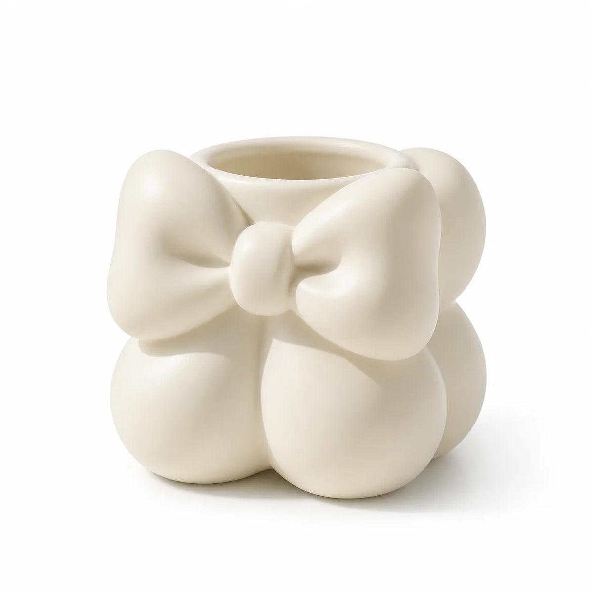 Bow-Shaped Toothbrush Holder – Coquette Bathroom Organiser in Cream