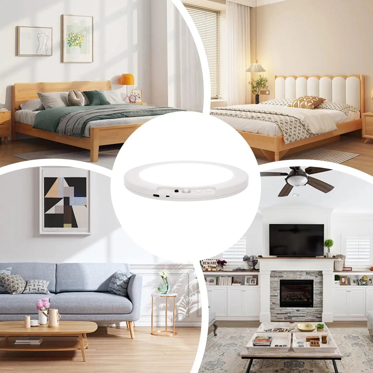 Rechargeable LED Motion Sensor Ceiling Light with Remote