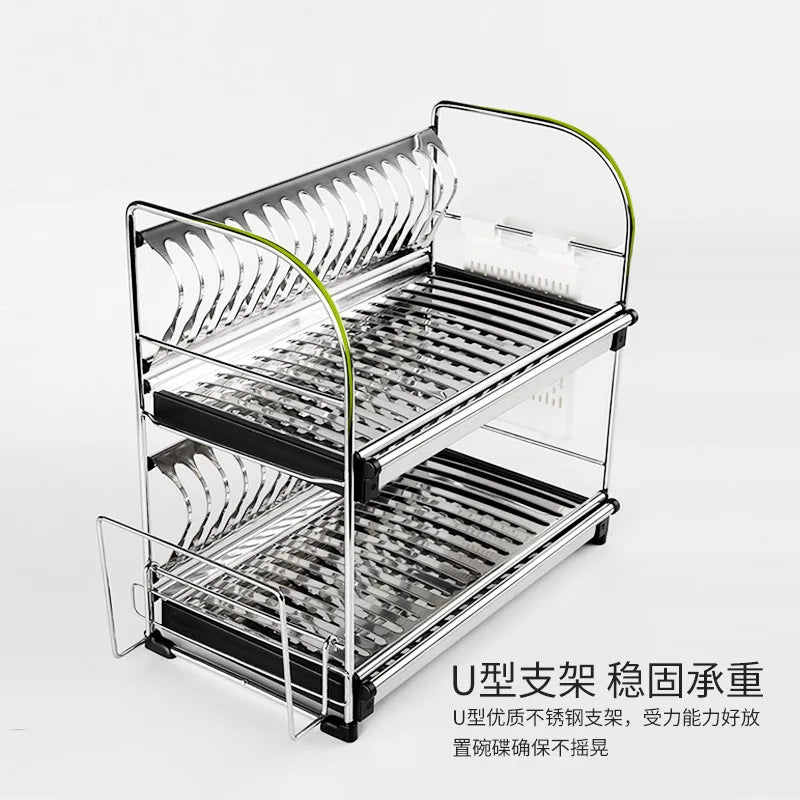 Kitchen Dish Rack Shelf Household Countertop Dishes Dish Rack Narrow Sink Cutlery Plate Storage Rack