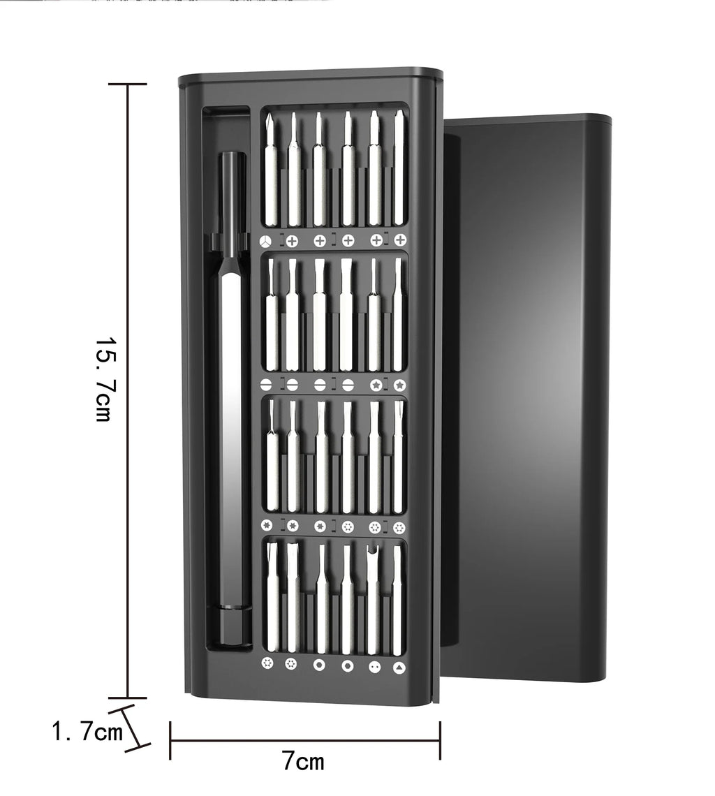 25-in-1 Precision Screwdriver Kit – Magnetic Driver & 24 Bits