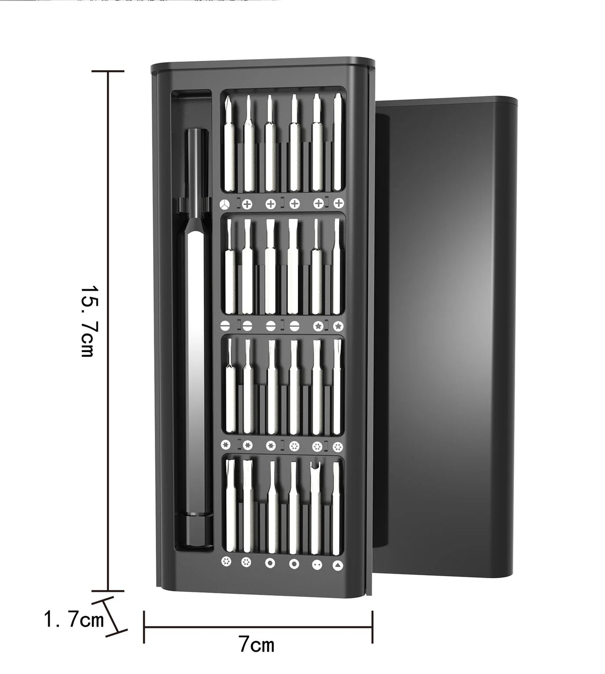 25-in-1 Precision Screwdriver Kit – Magnetic Driver & 24 Bits