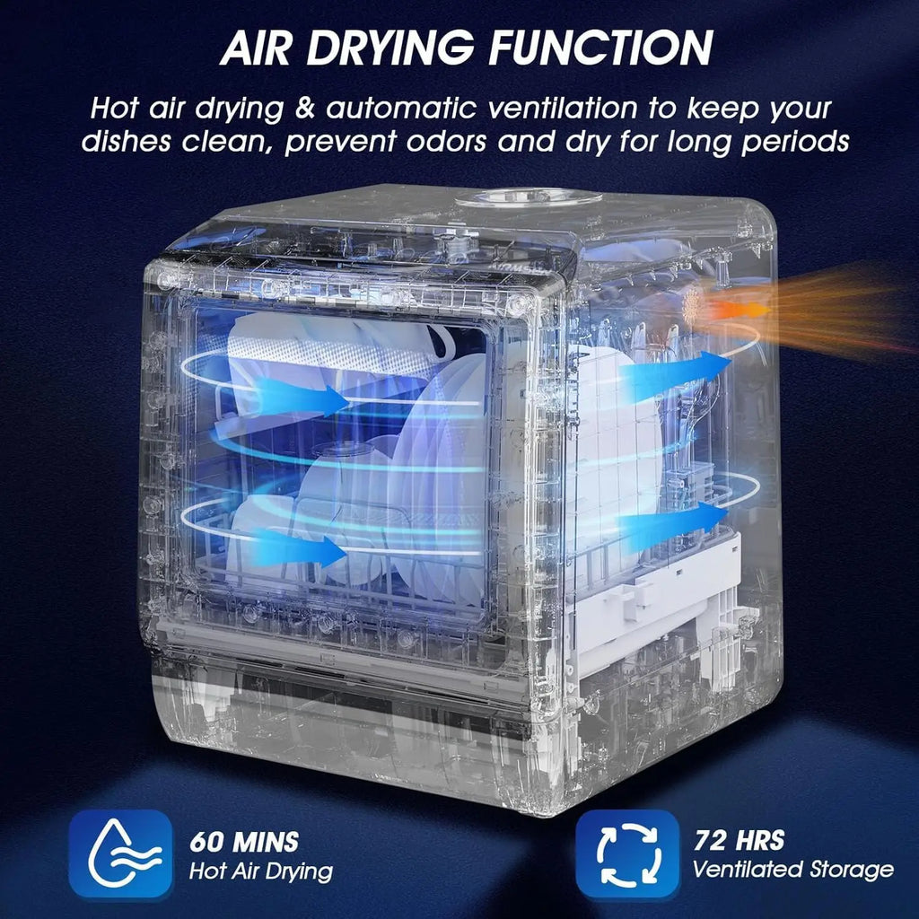 Portable Countertop Dishwasher with 5L Water Tank