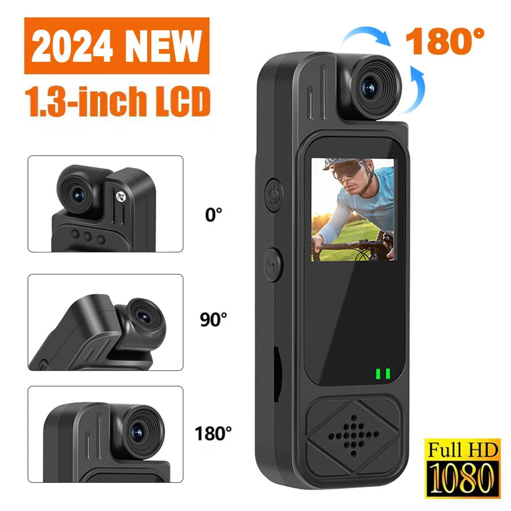Y9 Mini 1080p Body Camera with 180° Rotating Lens