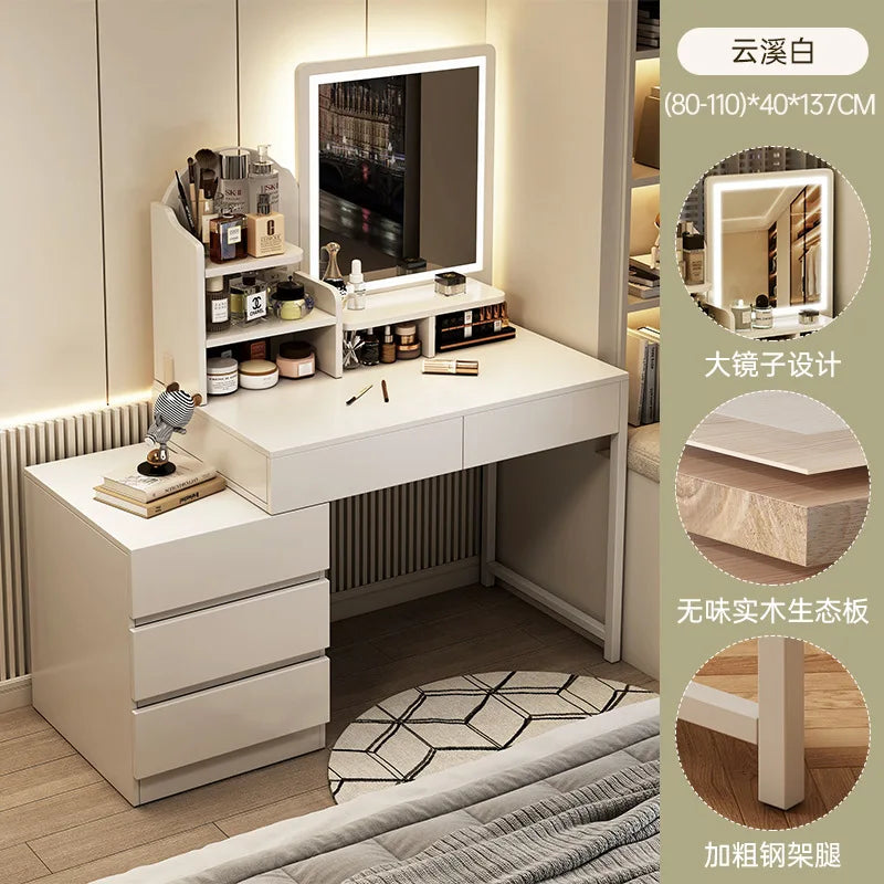 Vanity Dressing Table with Mirror and Storage