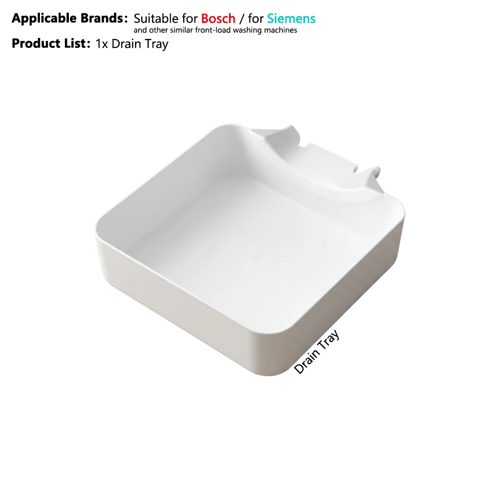 Washing Machine Filter Drain Pan – Water Catcher Tray for Front Load Washer | Laundry Floor Spill Protector