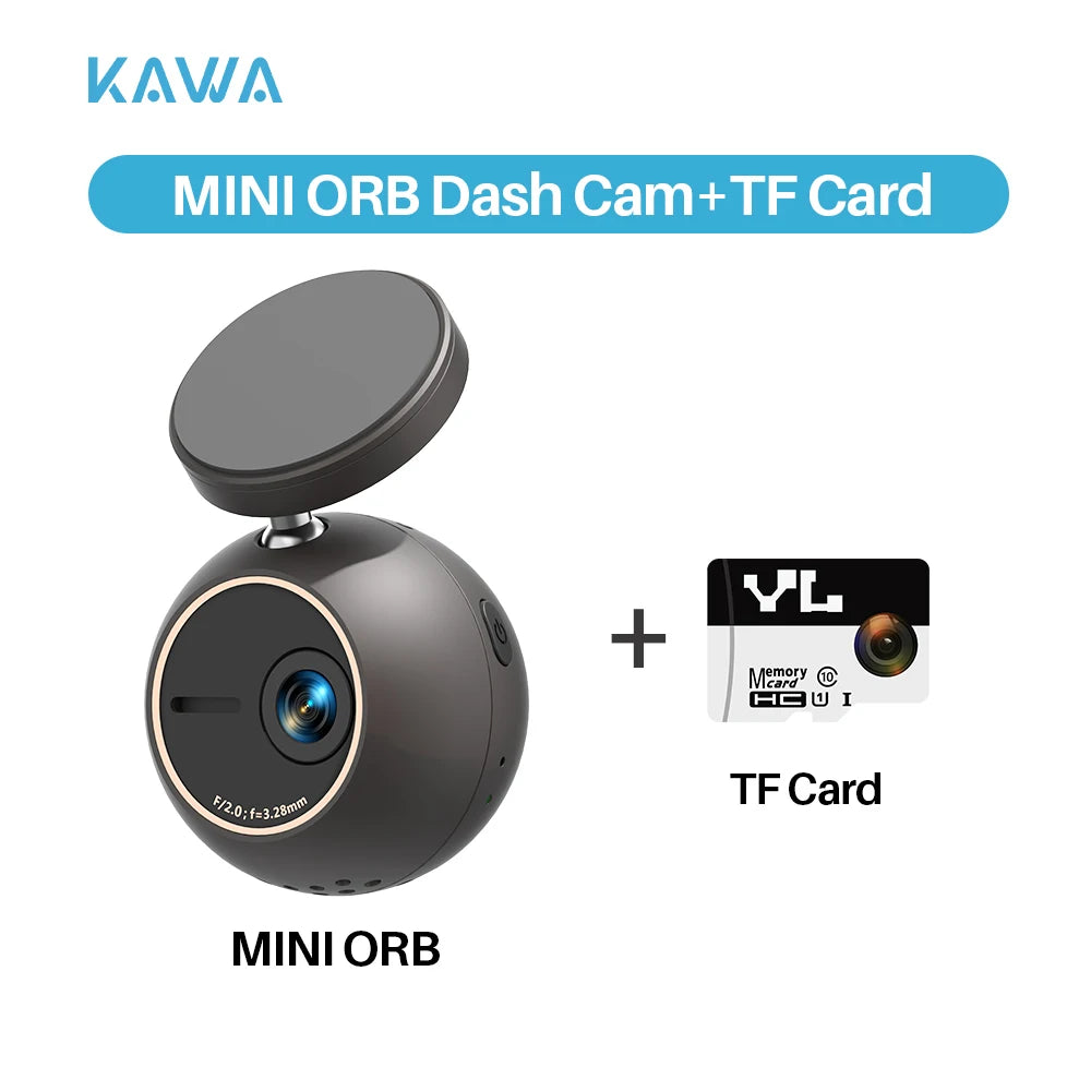 KAWA MINI ORB 2K Dash Cam with Wi-Fi & Voice Control