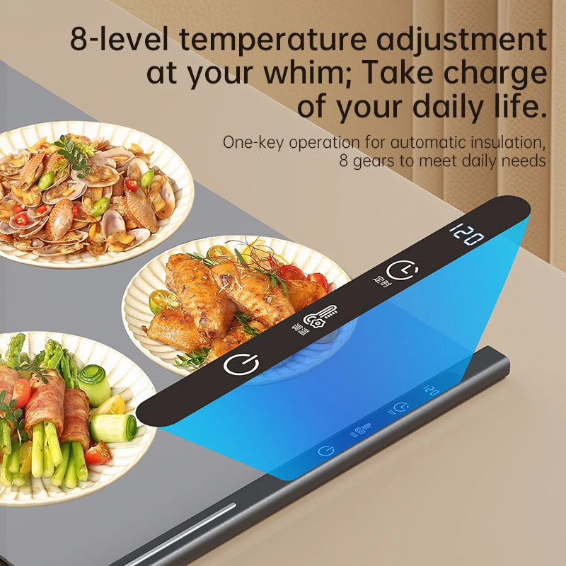 Roll-Up Electric Food Warming Mat with 8 Temperature Settings