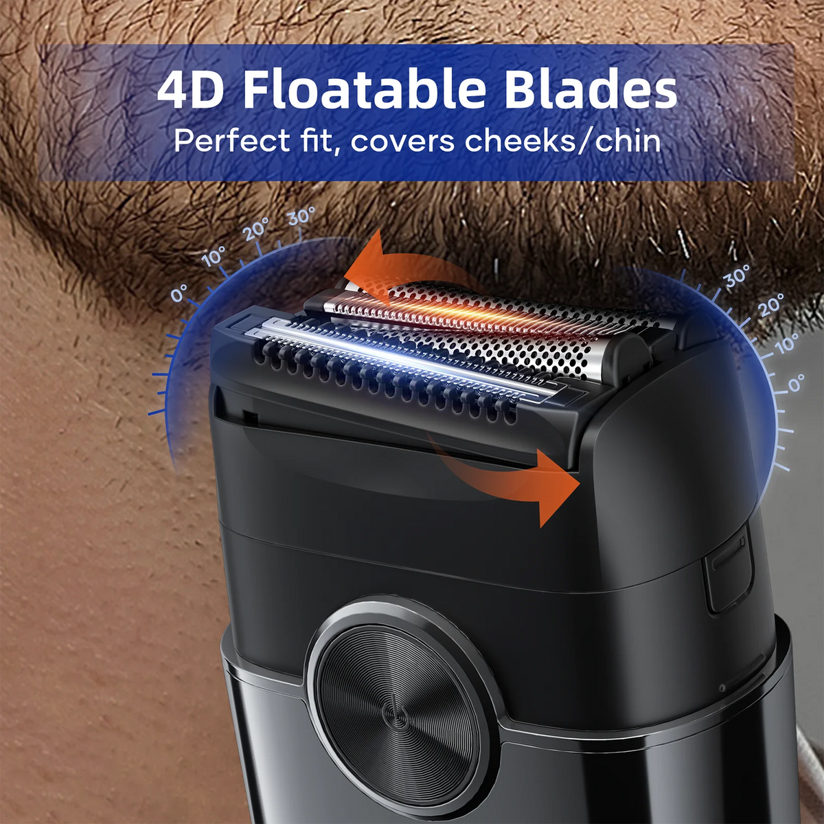 Men's Mini Foil Electric Shaver – USB-C Rechargeable, Silver