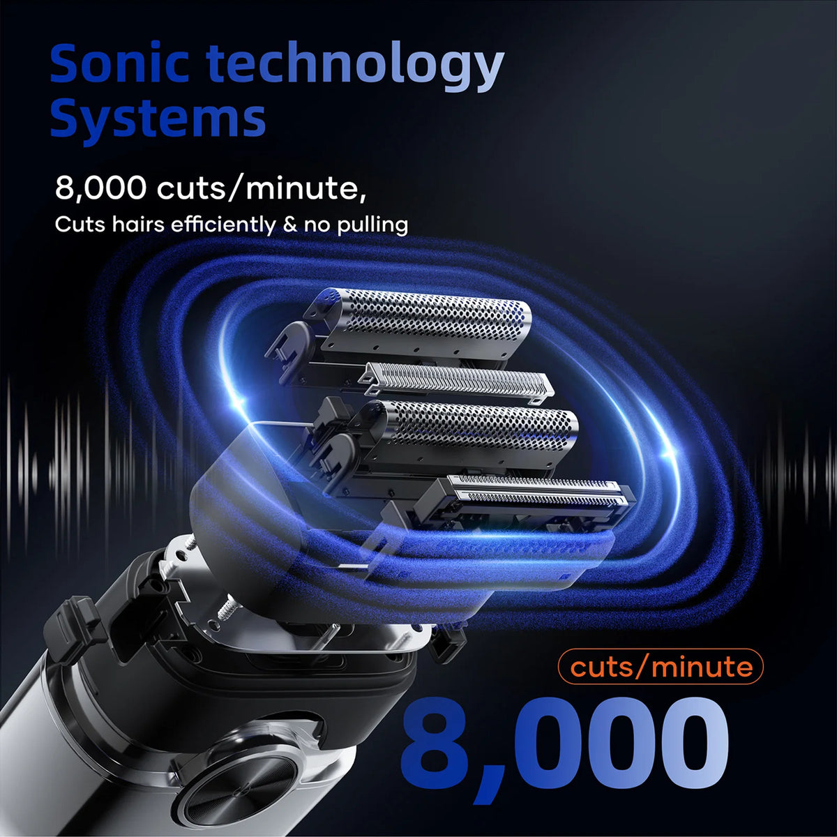 Men's Mini Foil Electric Shaver – USB-C Rechargeable, Silver