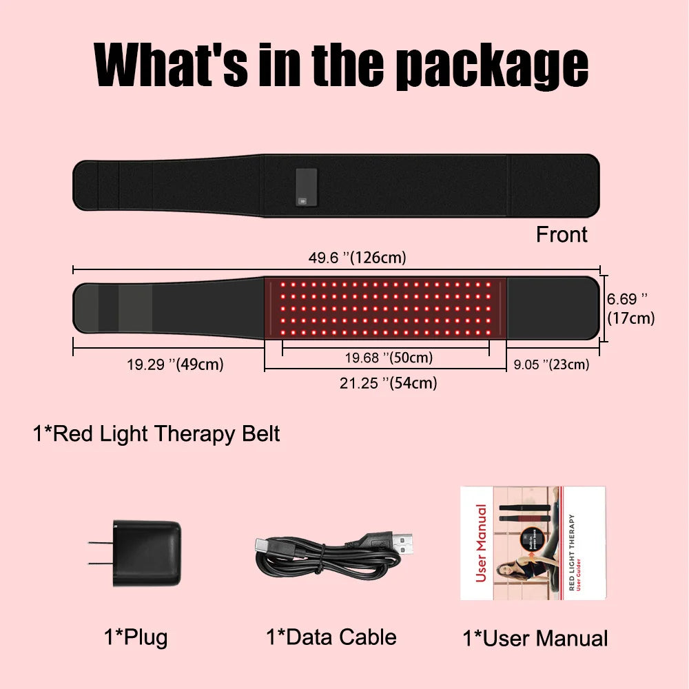 IDEATHERAPY TLB105-F Rechargeable Red Light Belt Wrap