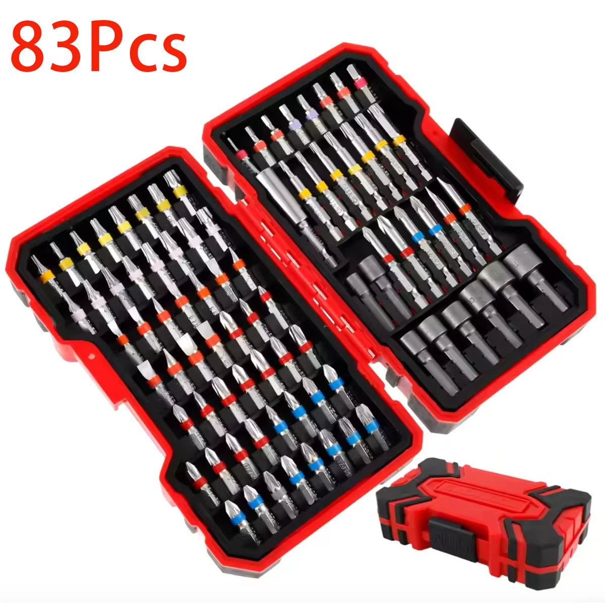83-Piece Screwdriver Bit Set with Nut Drivers and Extension