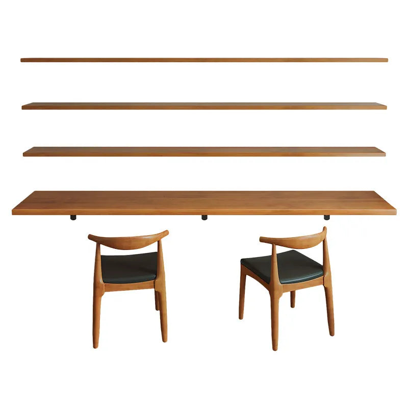 Nordic Solid Wood Desk with Bookshelf Modern Design Floating Wall Mounted Computer Desk Bedroom Study Furniture مكتب عائم FYFD
