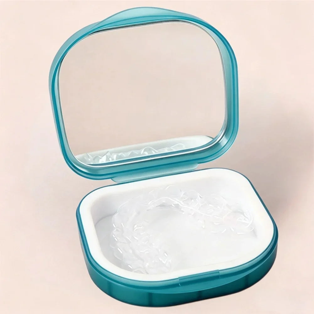 Teeth Retainer Storage Box Invisible Braces Case Multifunctional Dental Mouthguard Holder Portable Travel Orthodontic Container