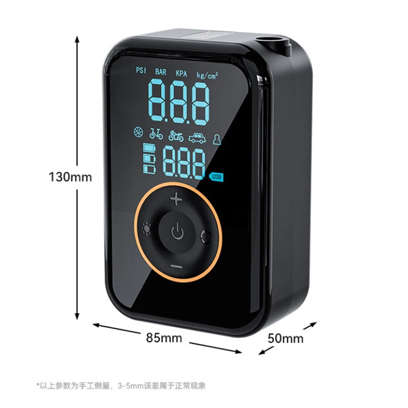 Portable Digital Tire Inflator, Electric Air Compressor with LED Lamp