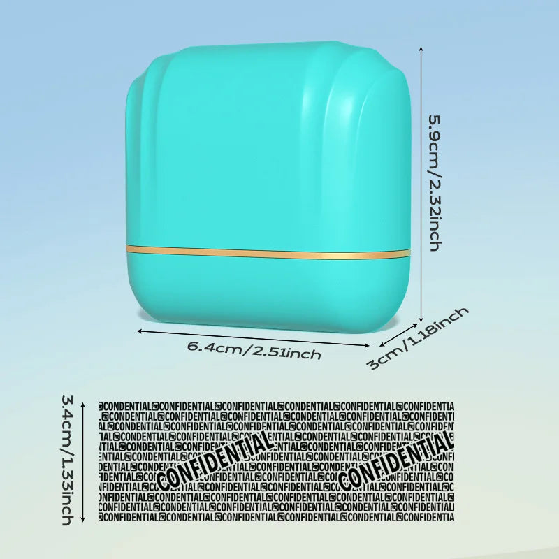 Shell-Shaped Privacy Roller Stamp for Address Labels
