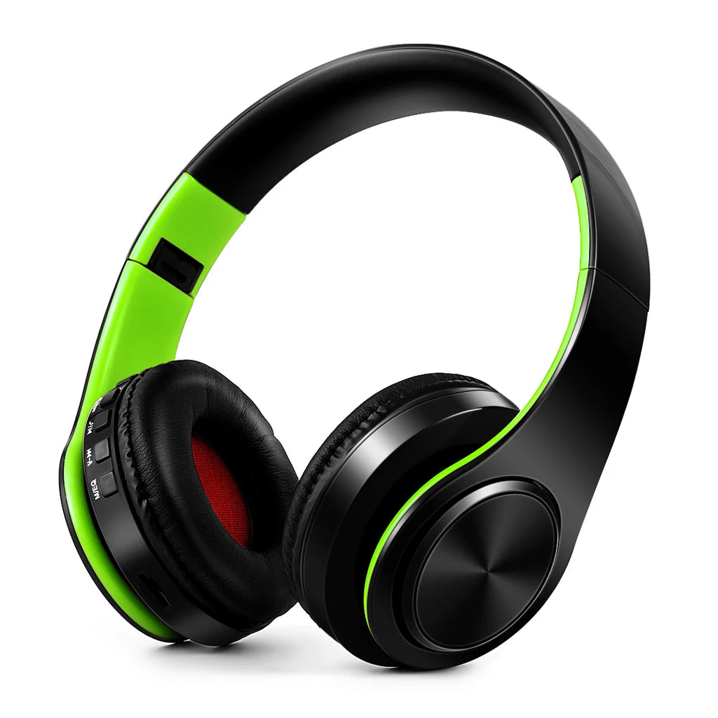 Foldable Bluetooth 5.3 Over-Ear Headphones with FM Radio & Mic