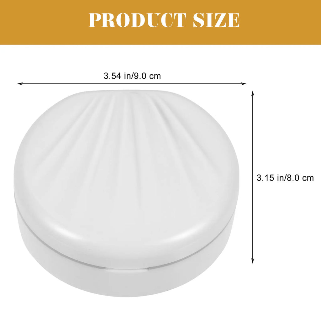Small Denture Box Portable Orthodontic Retainer Case for Braces False Teeth Mouth Guard Compact Breathable Travel Denture