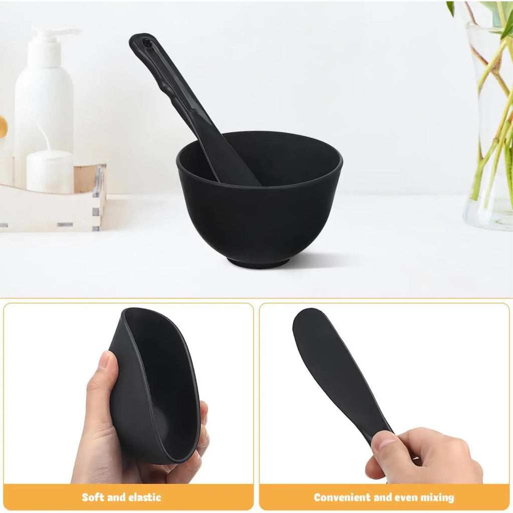 Silicone Facial Mask Mixing Bowl & Spatula Set