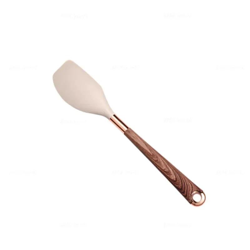 Silicone Kitchen Utensil with Rose-Gold-Tone Handle – Choice of Style