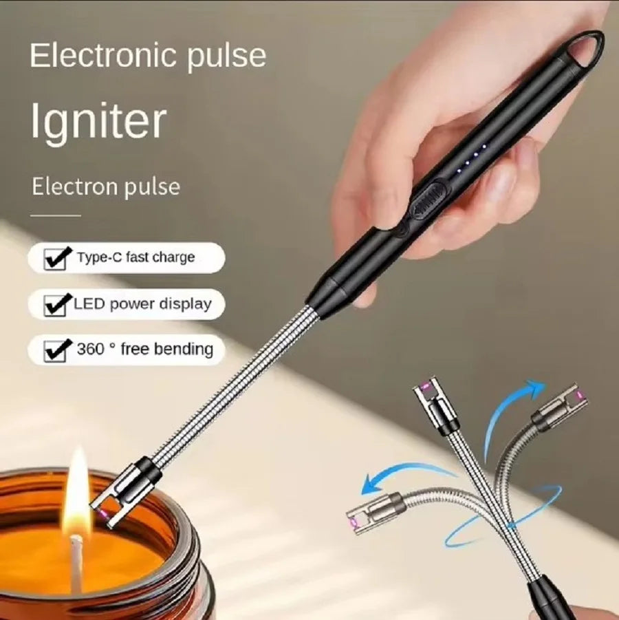 USB-C Rechargeable Arc Candle Lighter with Flexible Neck
