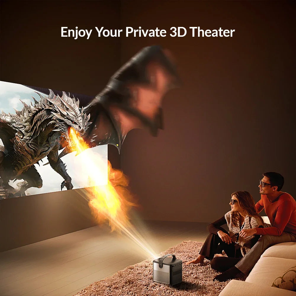BYINTEK U80 Portable Full HD DLP Projector with Battery