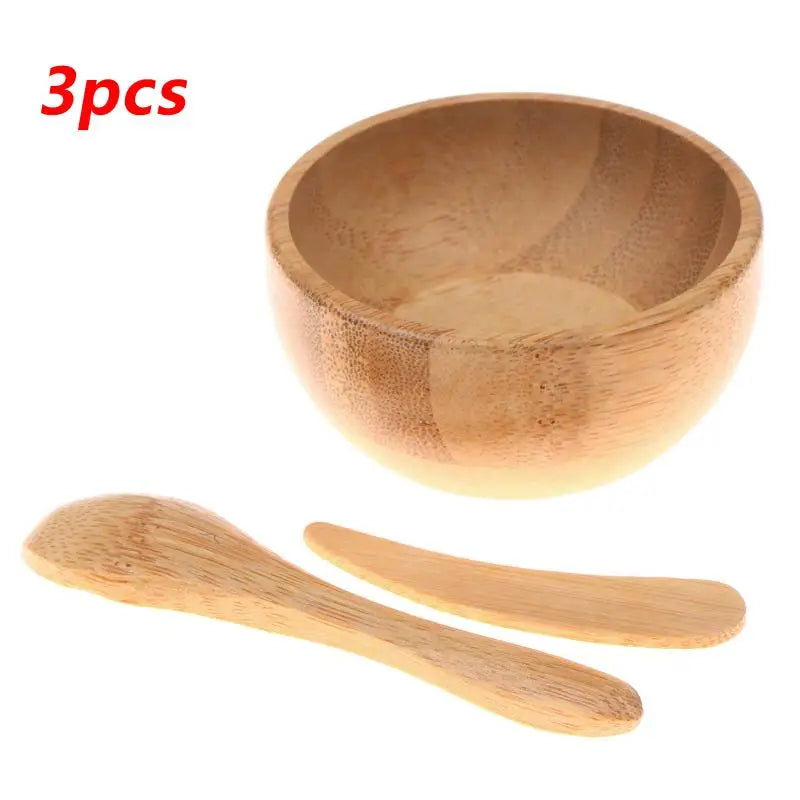 3-Piece Bamboo Facial Mask Mixing Bowl Set
