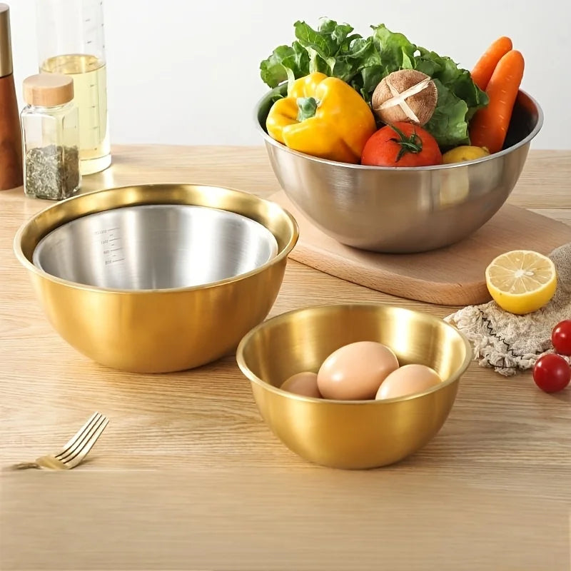 3-Piece Stainless Steel Mixing Bowl Set