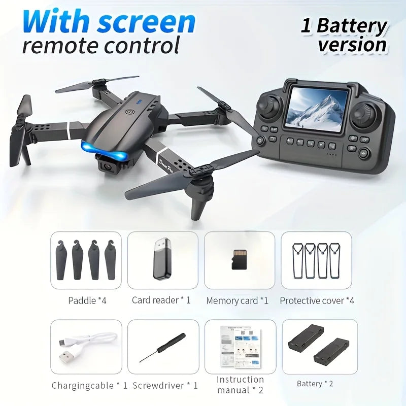 E88 Pro Foldable Drone with Dual Cameras and One-Key Return, RC Quadcopter for Beginners
