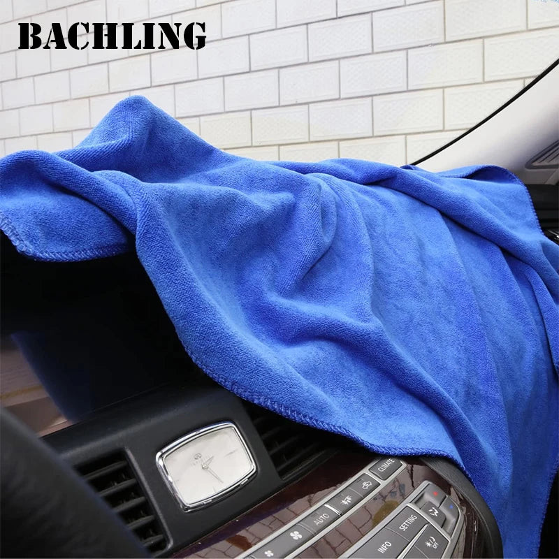 Blue Microfibre Car Cleaning & Drying Towel – Multiple Sizes