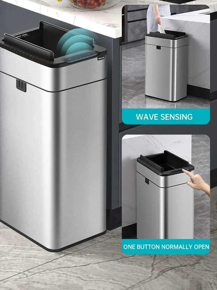 Stainless Steel Sensor Bin – 30L, 40L, 50L & 60L
