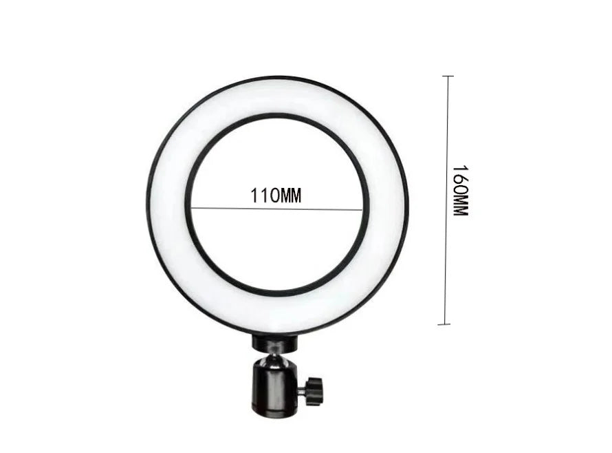 LED Selfie Ring Light with Tripod Stand - 6" / 10" Photo & Video Lighting