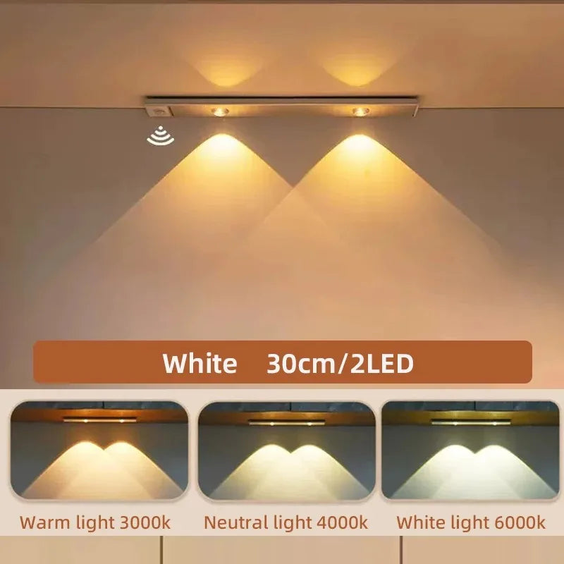 Slim Rechargeable LED Cabinet Light with Motion Sensor – 20–50cm