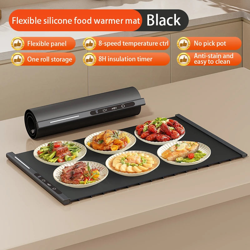 Roll-Up Electric Food Warming Mat with 8 Temperature Settings