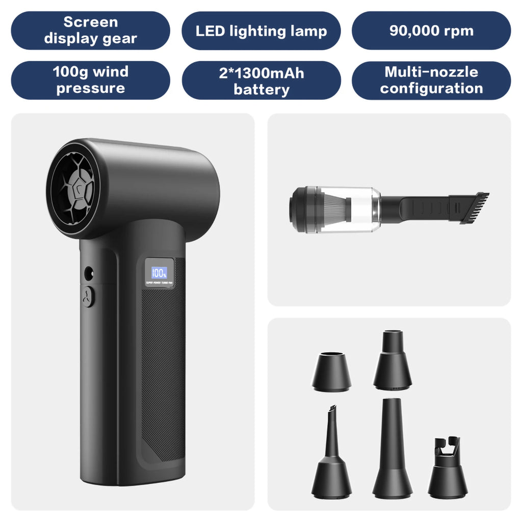 Rechargeable Mini Air Duster & Turbo Blower – USB-C
