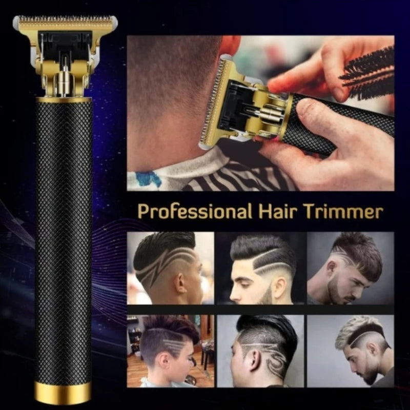 T9 Cordless Hair Trimmer with Zero-Gap T-Blade and 4 Guide Combs