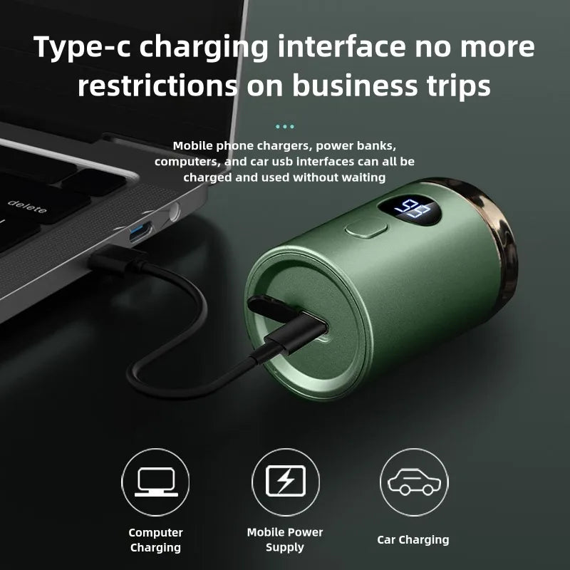 Men's Mini Electric Shaver with LED Display – USB-C Rechargeable