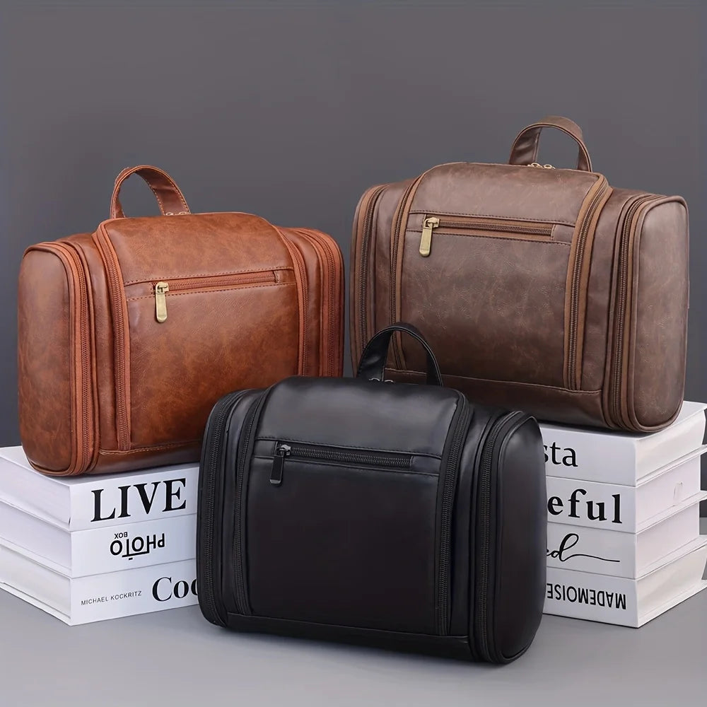 Large Capacity Unisex Travel Toiletry Bag with Hook, Multi-Compartment Wash Bag, Great for Daily Outing Ideal Gift for Men Women