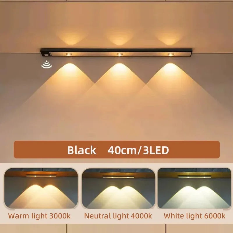 Slim Rechargeable LED Cabinet Light with Motion Sensor – 20–50cm