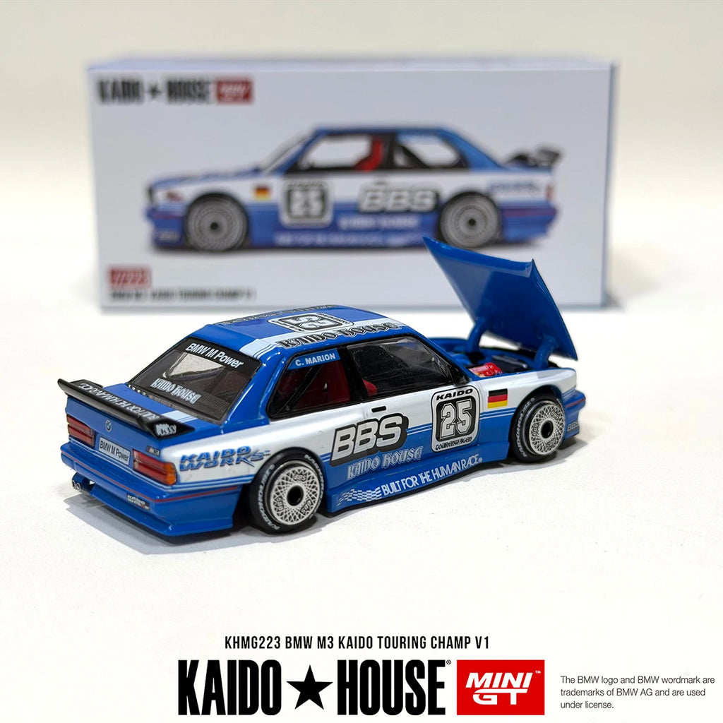 Kaido House x MINI GT BMW M3 E30 BBS #25 1:64 Diecast Model Car