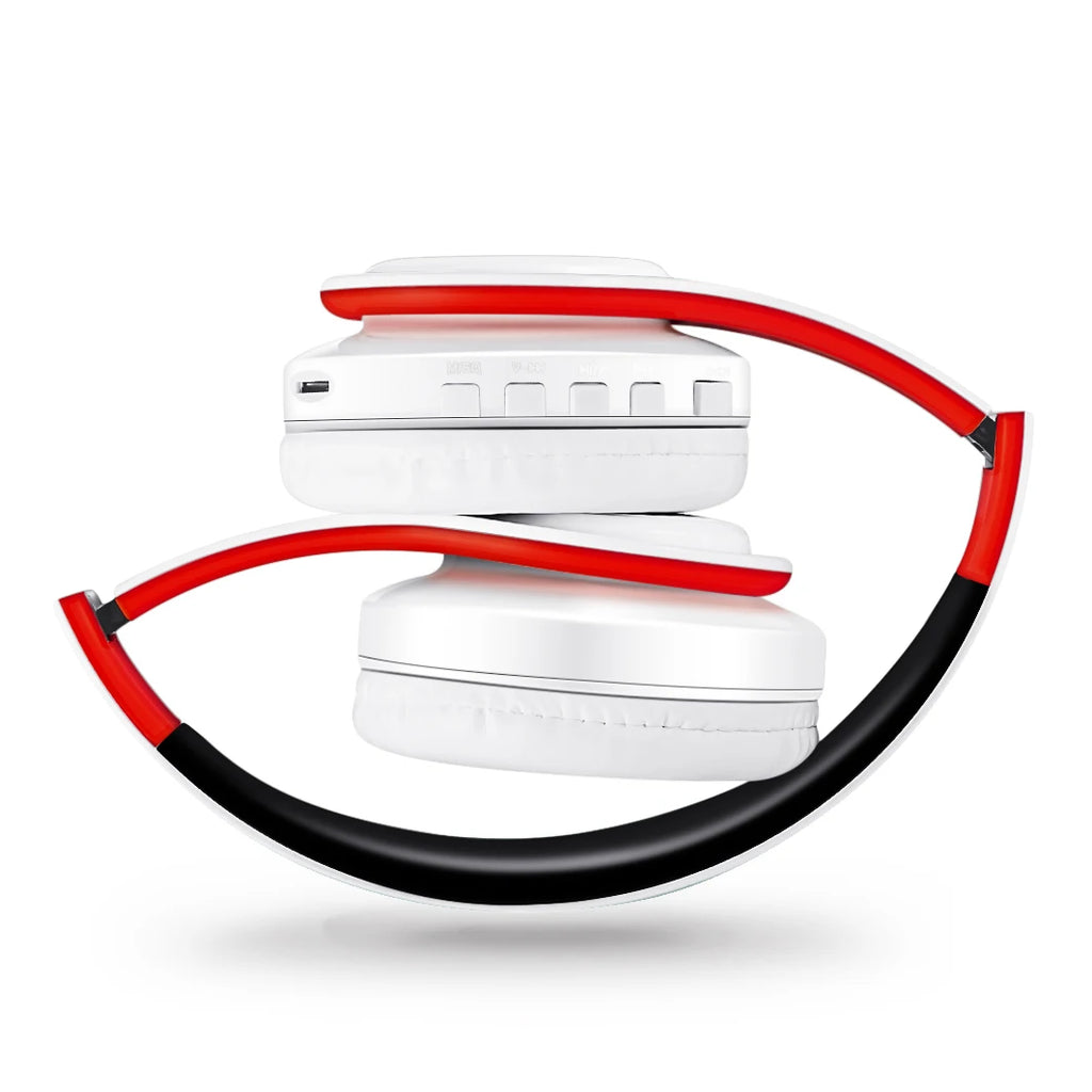 Foldable Bluetooth 5.3 Over-Ear Headphones with FM Radio & Mic