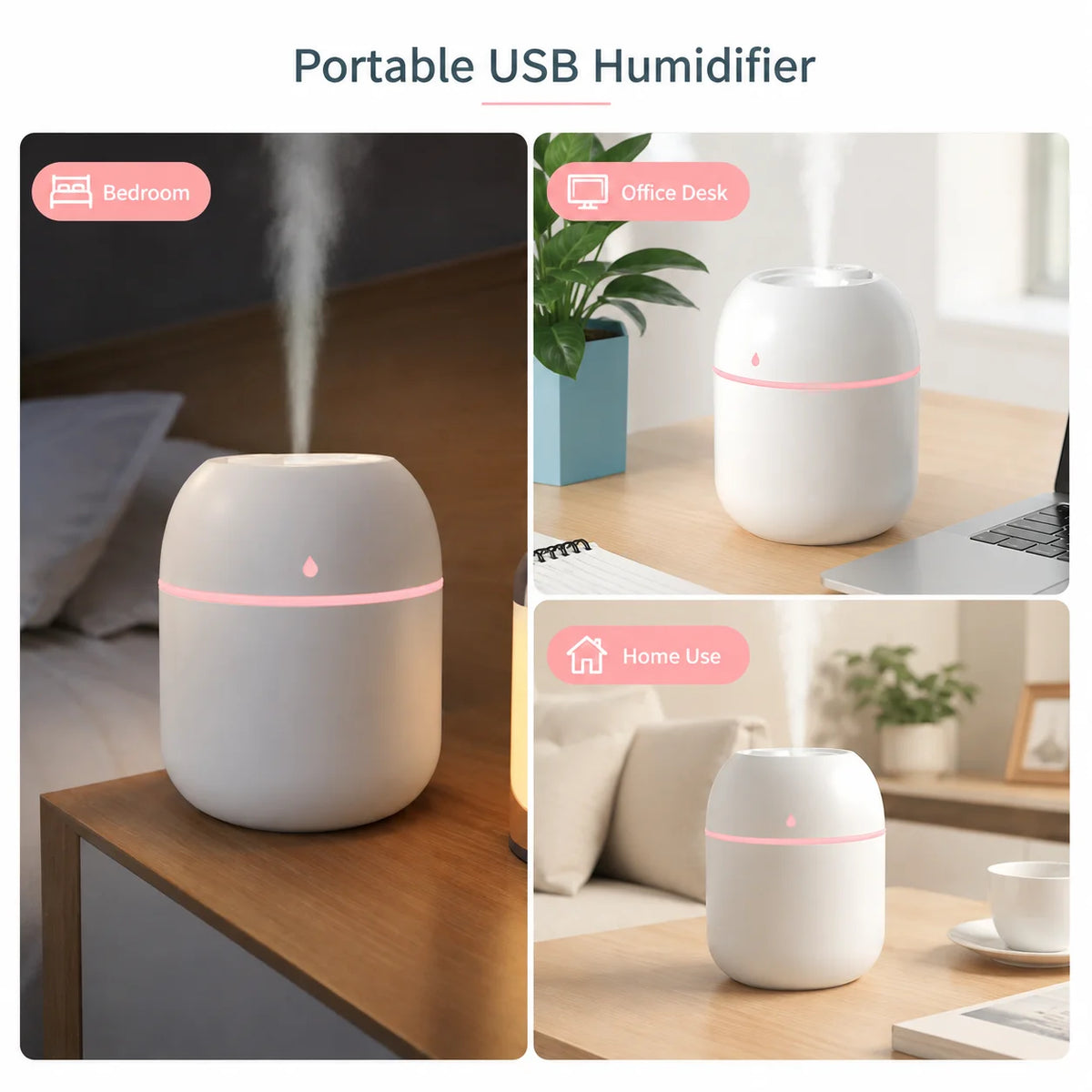 220 ml Mini USB Desktop Humidifier – Egg-Shaped Design